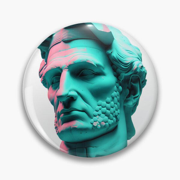 Item preview, Abraham Lincoln statue vaporwave designed and sold by CustomPrintHub.