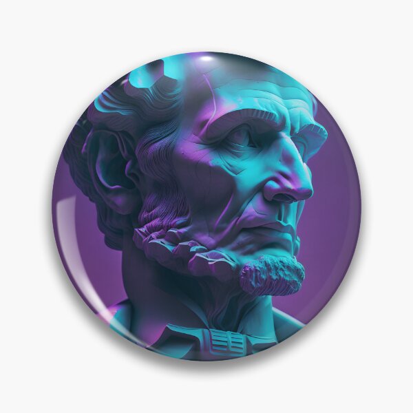 Item preview, Abraham Lincoln statue vaporwave designed and sold by CustomPrintHub.