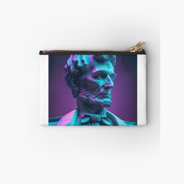 Item preview, Abraham Lincoln statue vaporwave designed and sold by CustomPrintHub.