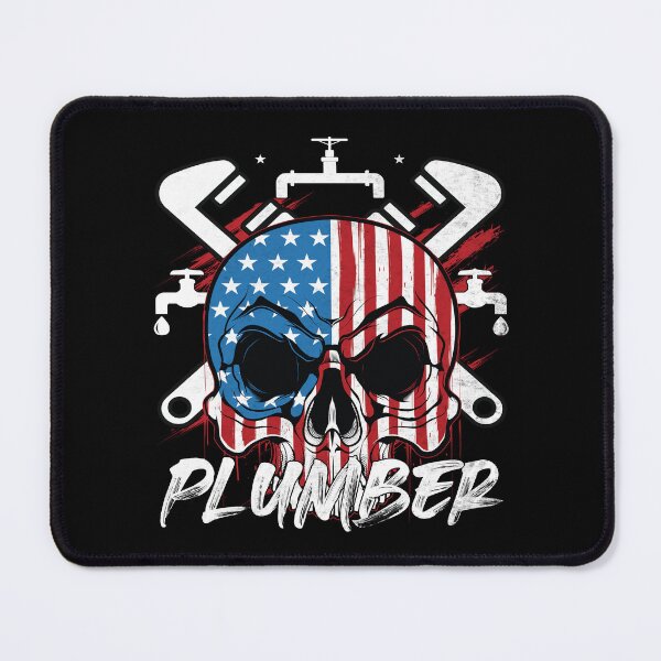 Item preview, Plumber Skull American Flag Plumber Patriotic designed and sold by Trendy Valley .