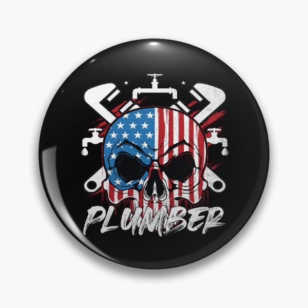 Item preview, Plumber Skull American Flag Plumber Patriotic designed and sold by Trendy Valley .