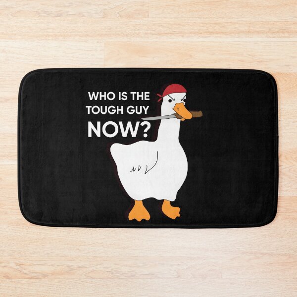 Item preview, White Who Is The Tough Guy Now Angary Duck With Knife With Some Reasoning designed and sold by PingyFlower.