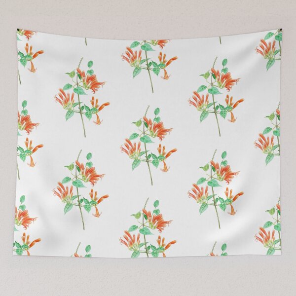 Item preview, Orange Trumpet Vine Flowers designed and sold by YuNikDraw.