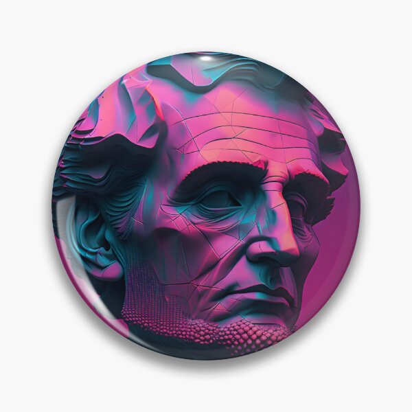 Item preview, Abraham Lincoln statue vaporwave designed and sold by CustomPrintHub.