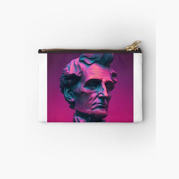 Item preview, Abraham Lincoln statue vaporwave designed and sold by CustomPrintHub.