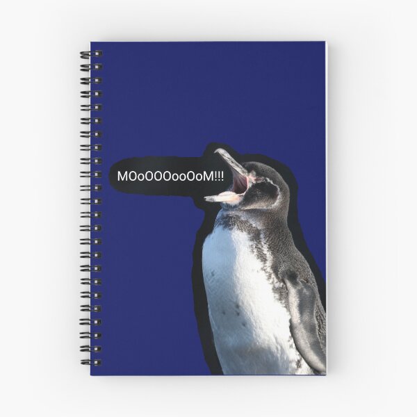 Item preview, Galapagos Penguin calls for Mom (Dark Blue #060D5B background)  designed and sold by SBPenguins.