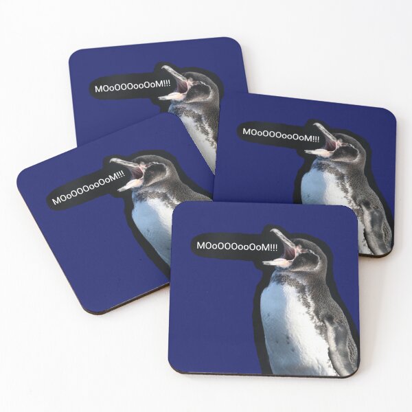 Item preview, Galapagos Penguin calls for Mom (Dark Blue #060D5B background)  designed and sold by SBPenguins.
