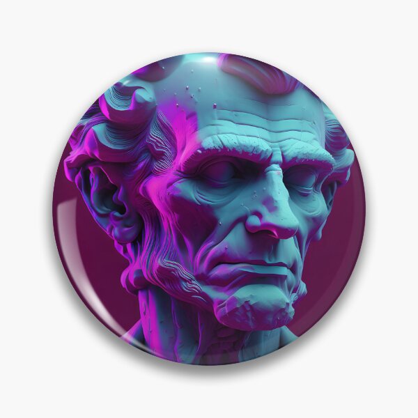 Item preview, Abraham Lincoln statue vaporwave designed and sold by CustomPrintHub.