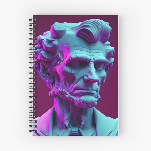 Artikelvorschau, Vaporwave-Statue von Abraham Lincoln entworfen und verkauft von CustomPrintHub.
