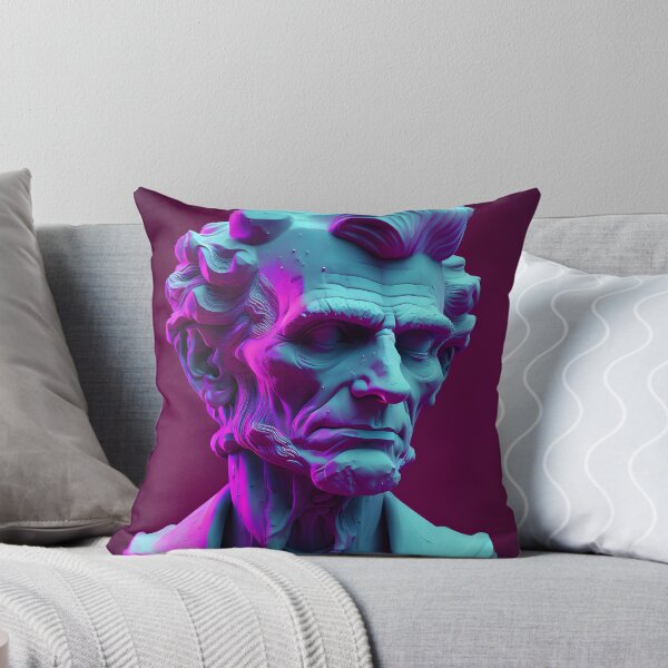 Item preview, Abraham Lincoln statue vaporwave designed and sold by CustomPrintHub.