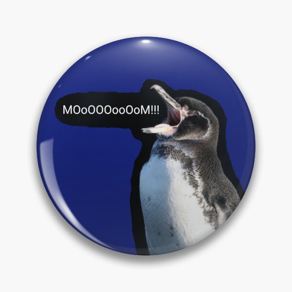 Item preview, Galapagos Penguin calls for Mom (Blue #0F1D7B background)  designed and sold by SBPenguins.