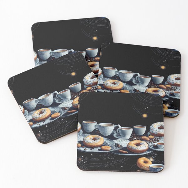 Item preview, Coffee and donuts flying in spsce designed and sold by YeKnot.