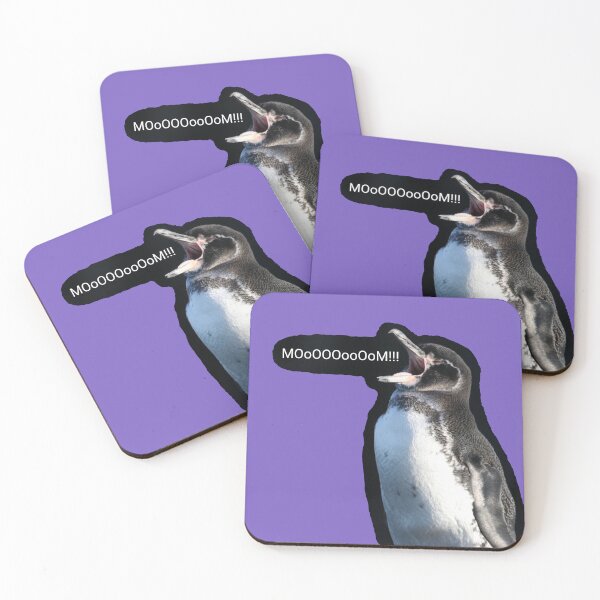 Item preview, Galapagos Penguin calls for Mom (Light Purple #795FC1 background)  designed and sold by SBPenguins.