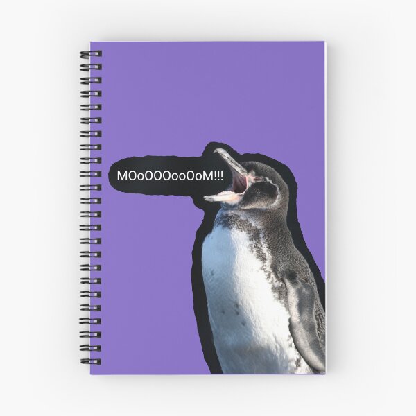Item preview, Galapagos Penguin calls for Mom (Light Purple #795FC1 background)  designed and sold by SBPenguins.