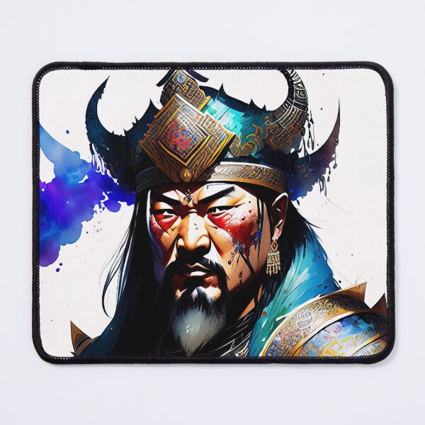 Item preview, Genghis Khan portrait in watercolor designed and sold by IkonixArt.