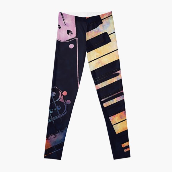 piano and guitar art #piano #guitar #music Leggings