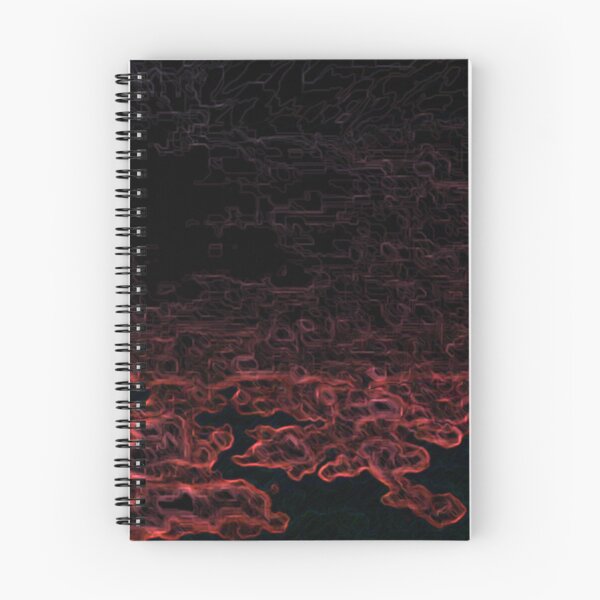 Artikelvorschau, Schwarze und rote Lava verzerrte Flammen Digital Design entworfen und verkauft von kattakitty.