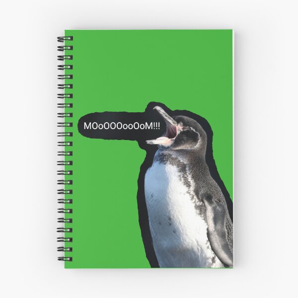 Item preview,  Galapagos Penguin calls for Mom (Bright Green #35B02C background)  designed and sold by SBPenguins.