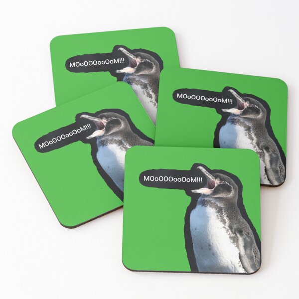 Item preview,  Galapagos Penguin calls for Mom (Bright Green #35B02C background)  designed and sold by SBPenguins.