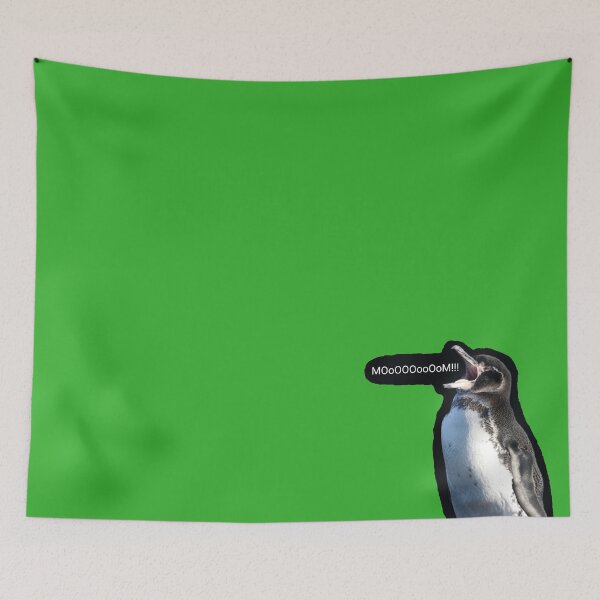 Item preview,  Galapagos Penguin calls for Mom (Bright Green #35B02C background)  designed and sold by SBPenguins.