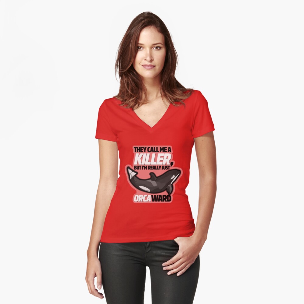 Item preview, Fitted V-Neck T-Shirt designed and sold by digitalchet.