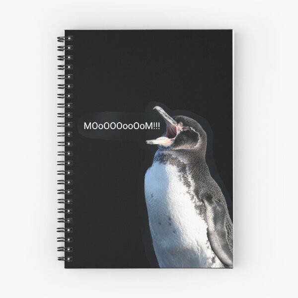 Item preview, Galapagos Penguin calls for Mom (Black background)  designed and sold by SBPenguins.