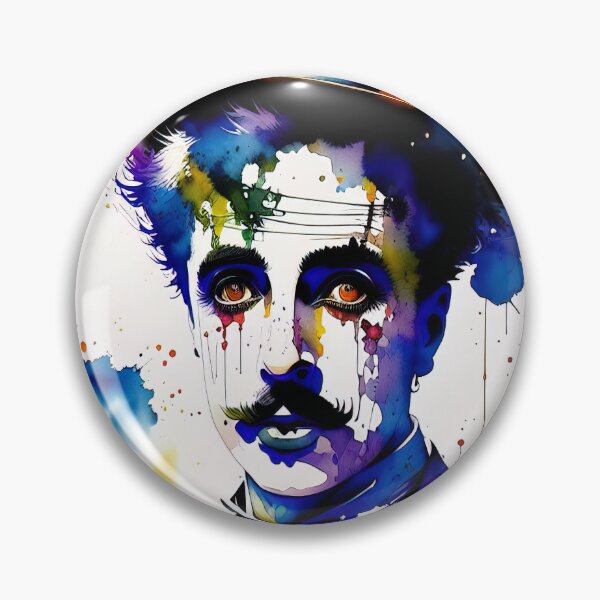 Item preview, Charlie Chaplin portrait in watercolor designed and sold by IkonixArt.