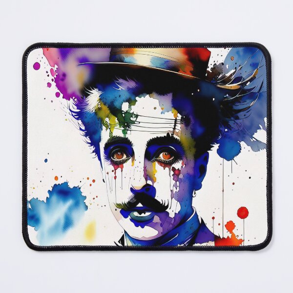 Item preview, Charlie Chaplin portrait in watercolor designed and sold by IkonixArt.