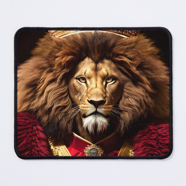 Item preview, The lion person dressed in kings clothes and the crown on his head	 designed and sold by MarketVisionAV.