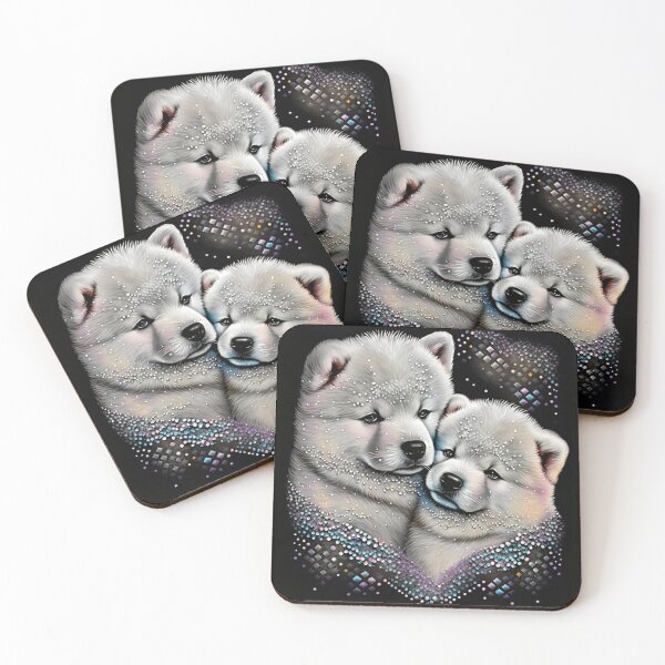 Item preview, Cute Samoyeds designed and sold by Nocturne  Paws.