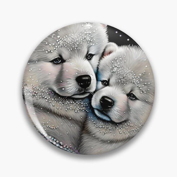 Item preview, Cute Samoyeds designed and sold by Nocturne  Paws.