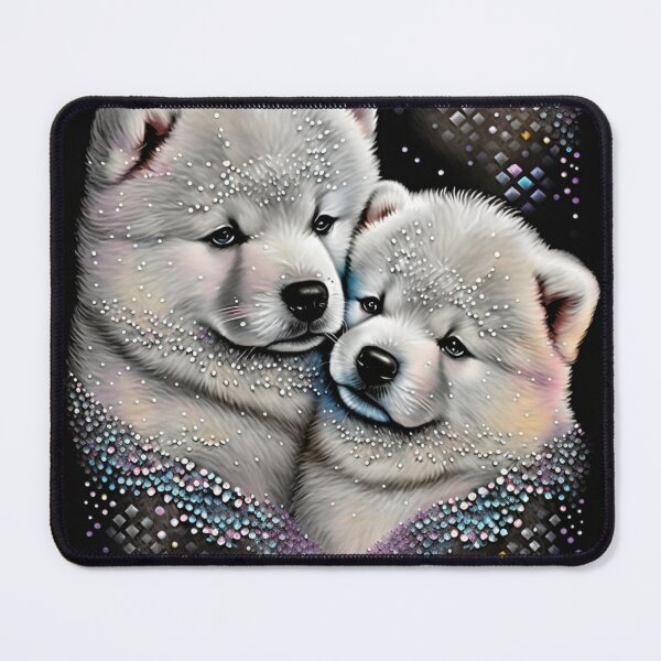 Item preview, Cute Samoyeds designed and sold by Nocturne  Paws.