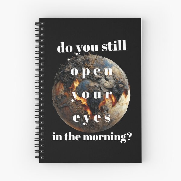 Item preview, Do you still open your eyes in the morning, earth is burning,, earth day designed and sold by themoniae.