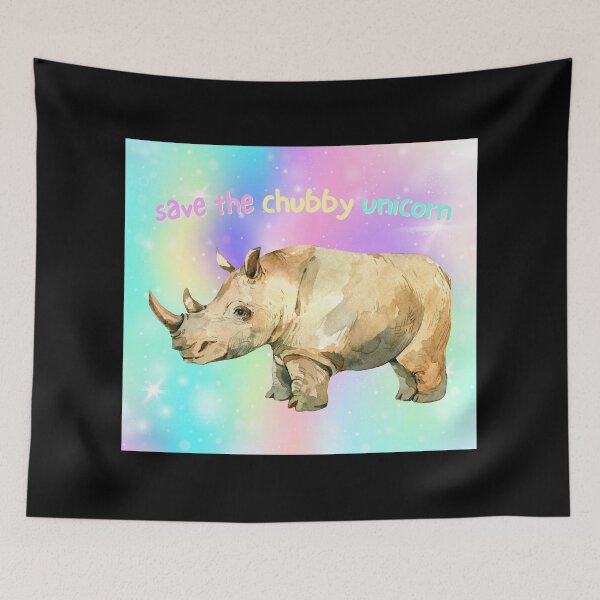 Item preview, Save the chubby unicorn - rhinos are just chubby unicorns designed and sold by EarthAlly.