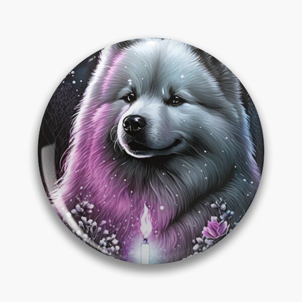 Item preview, Samoyed With A Candle designed and sold by Nocturne  Paws.