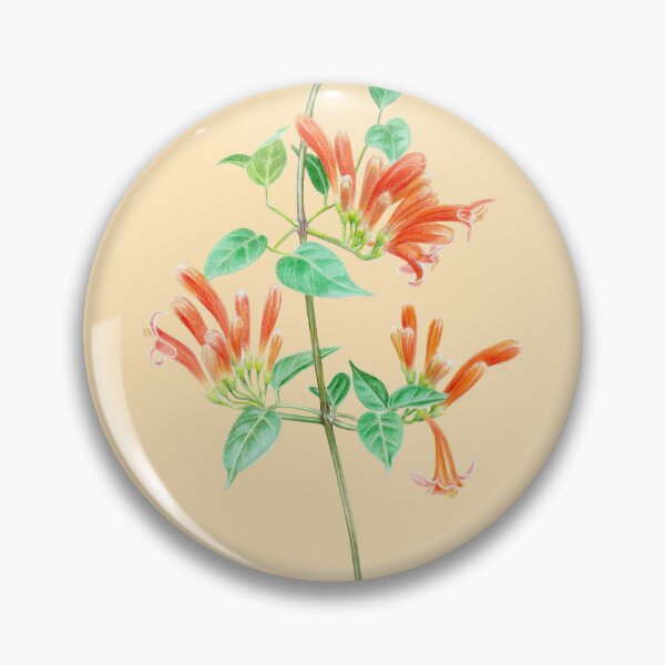 Item preview, Orange Trumpet Vine Flowers designed and sold by YuNikDraw.