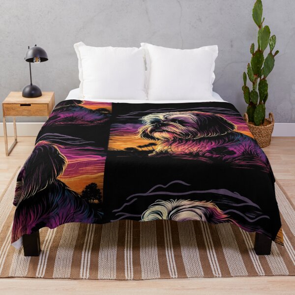 Item preview, Shih Tzu Dreams: Retro Synthwave T-Shirt designed and sold by Tincanninja.