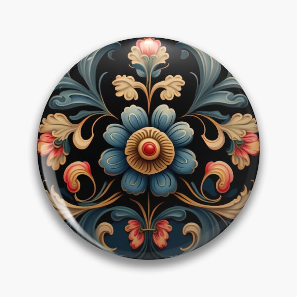 Item preview, Norwegian Blue Telemark Rosemaling ,Rosemaling Blue and Red ,blue birds designed and sold by bestsalernow.