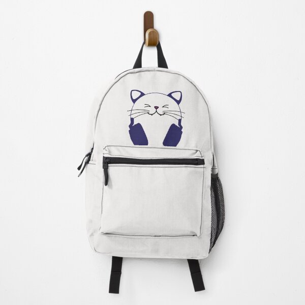 Item preview, cute cat design with music headphones designed and sold by Hafsacreations.