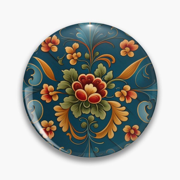 Item preview, Norwegian Blue Telemark Rosemaling ,Rosemaling Blue and Red ,blue birds designed and sold by bestsalernow.