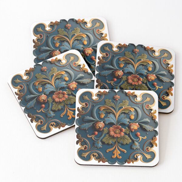 Item preview,  Norwegian Blue Telemark Rosemaling ,Rosemaling Blue and Red ,blue birds designed and sold by bestsalernow.