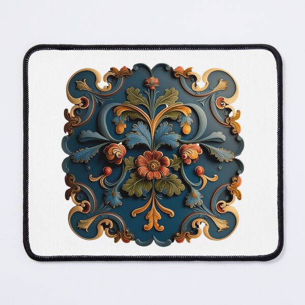 Item preview, Norwegian Blue Telemark Rosemaling ,Rosemaling Blue and Red ,blue birds designed and sold by bestsalernow.