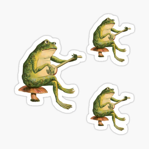 Frog Stack Vinyl Sticker, Cute Frogs and Mushrooms Sticker – Forager Vintage