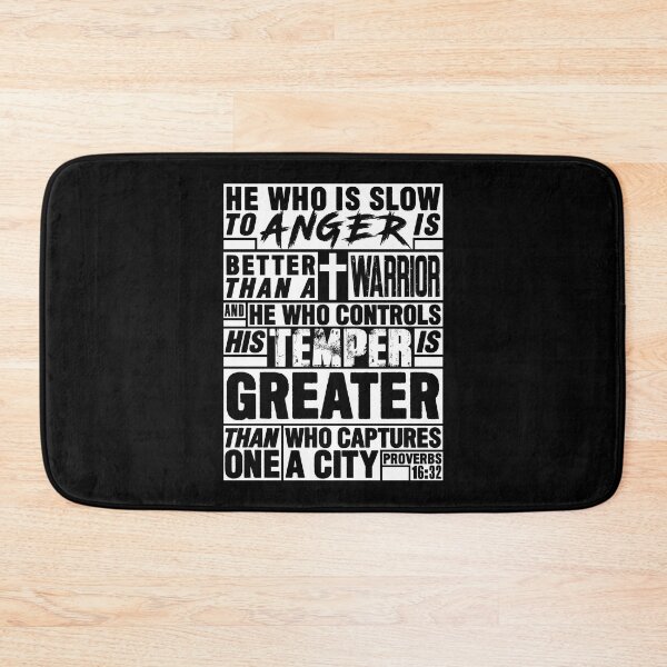 Item preview, Proverbs 16:32 He Who is Slow to Anger is Better than a Warrior designed and sold by plushism.