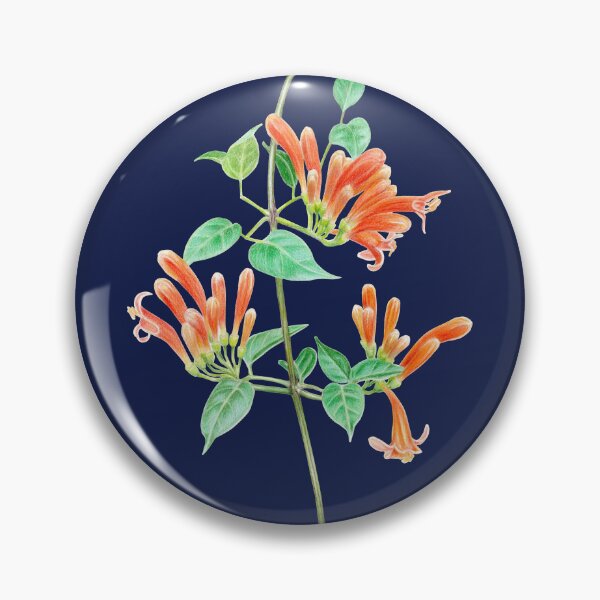 Item preview, Orange Trumpet Vine Flowers designed and sold by YuNikDraw.
