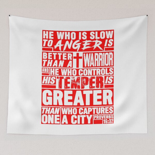 Item preview, Proverbs 16:32 He Who is Slow to Anger is Better than a Warrior designed and sold by plushism.