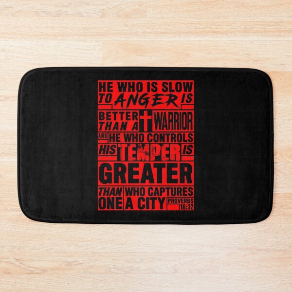 Item preview, Proverbs 16:32 He Who is Slow to Anger is Better than a Warrior designed and sold by plushism.