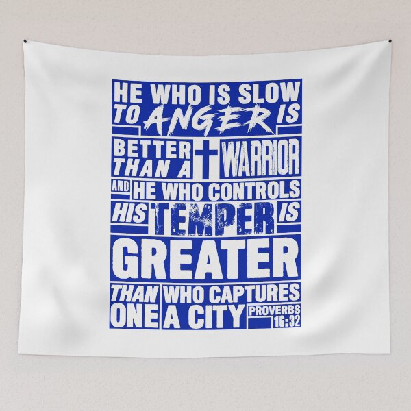 Item preview, Proverbs 16:32 He Who is Slow to Anger is Better than a Warrior designed and sold by plushism.