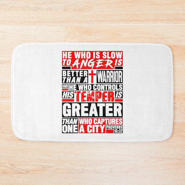 Item preview, Proverbs 16:32 He Who is Slow to Anger is Better than a Warrior designed and sold by plushism.