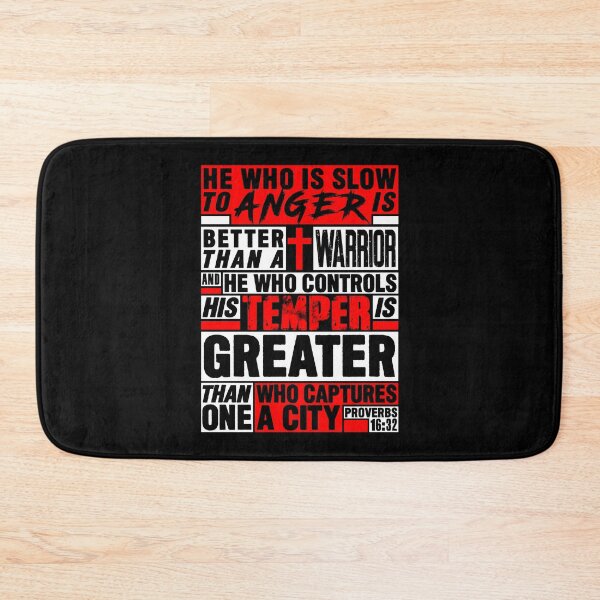 Item preview, Proverbs 16:32 He Who is Slow to Anger is Better than a Warrior designed and sold by plushism.